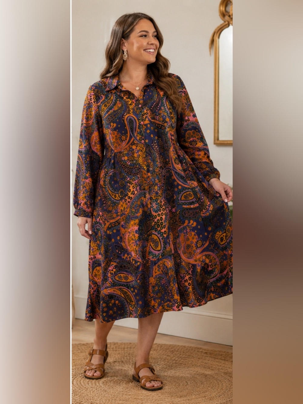 1X high low 100% cotton dress